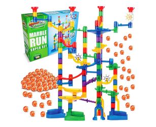 Marble Genius Marble Run Super Set, 150 Translucent Pieces, STEM Toy Build exciting marble runs with 150 translucent pieces that inspire STEM learning