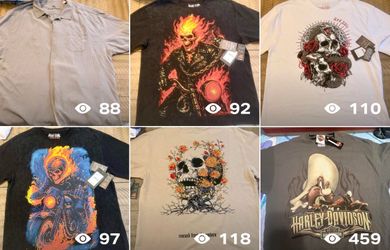 Blood cult designer heavy Tshirt brand new size L, Xl, Harley is M