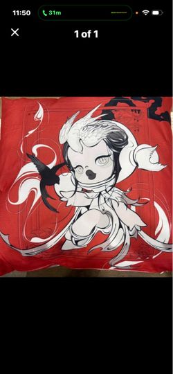 Anime Character Graphic Throw Pillow