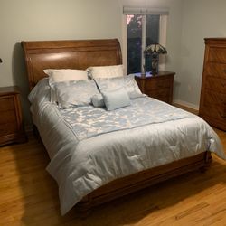 Queen Sleigh Bed Frame and Headboard