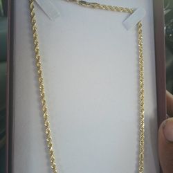 Brand New 14kt Gold Rope Chain 23 Inches 