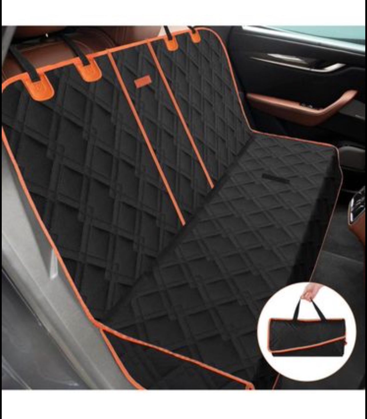 Brandnew Dog Car Seat Cover for Back Seat (56.3''x17''), 100% Waterproof & Nonslip Car Weat Cover Bench with Side Flaps Protector, Pet Car Boot Liner 