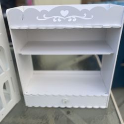 Hanging Shelf With Drawer For Kids Room 17.25x15.3x7