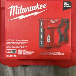 Milwaukee M-12 3/8 Crown Stapler Tool Only  2447-20