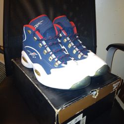 Reebok Question Mid Rare Colorway Olympic Sz 12 Pre Owned 