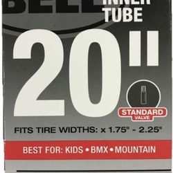Bell 20-Inch Universal Inner Tube, Width Fit Range 1.75-Inch to 2.25-Inch, Schrader Valve 	