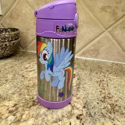 Thermos Funtainer Water Bottle My Little Pony Purple  Bottle Rainbow Dash,  Pinkie Pie, Twilight Sparkle $10