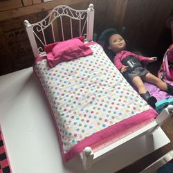Handmade 18in Doll Bed 