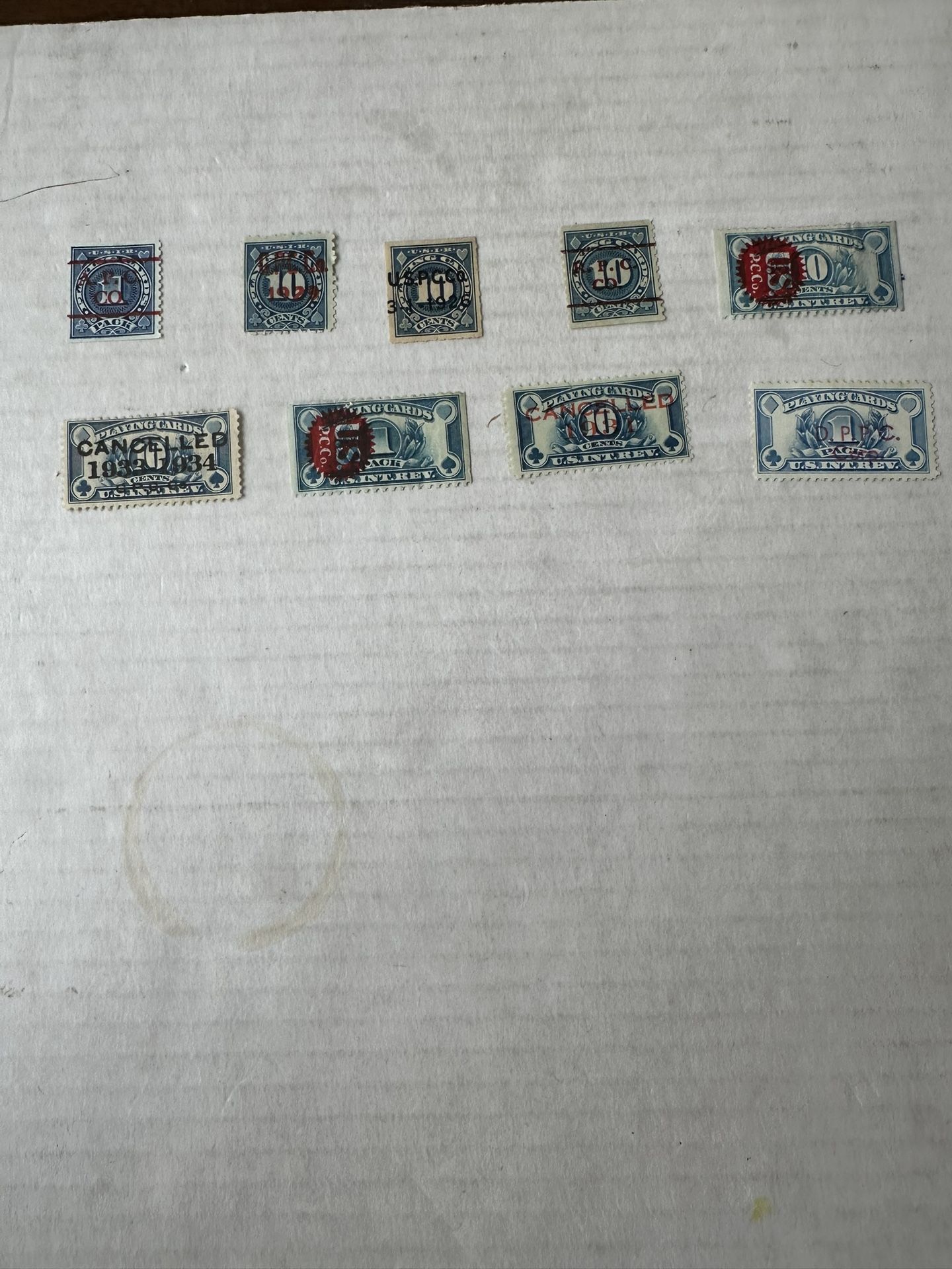 United States Playing Cards stamps