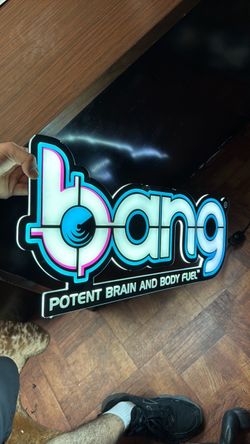 Bang Energy LED sign (Hangable) chains included
