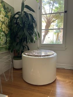 Ceramic + Marble Storage Side Tables