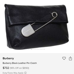 Burberry Leather Pin Clutch