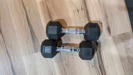 Two 15 lb weights