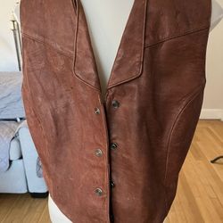 Vintage Womens Wilson Leather Vest Size Medium