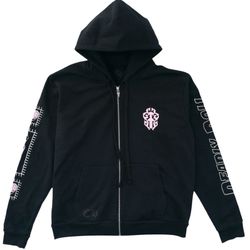 CHROME HEARTS DEADLY DOLL HORSESHOE ZIP UP HOODIE
