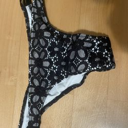 Black Victoria’s Secret bikini bottoms, and used condition