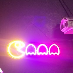 Led Neon Arcade Pac-Man Sign