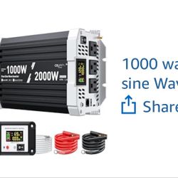 1000/2000 Pure Sine WaveWatt Inverter 