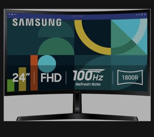 SAMSUNG 24" Essential Curved Computer Monitor