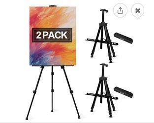 AROIC Art Painting Artist Easel Stand, Painting Display Easel Stand,Portable Adjustable Iron Tripod Display Stand with Bag, Height from 20 to 66 in fo