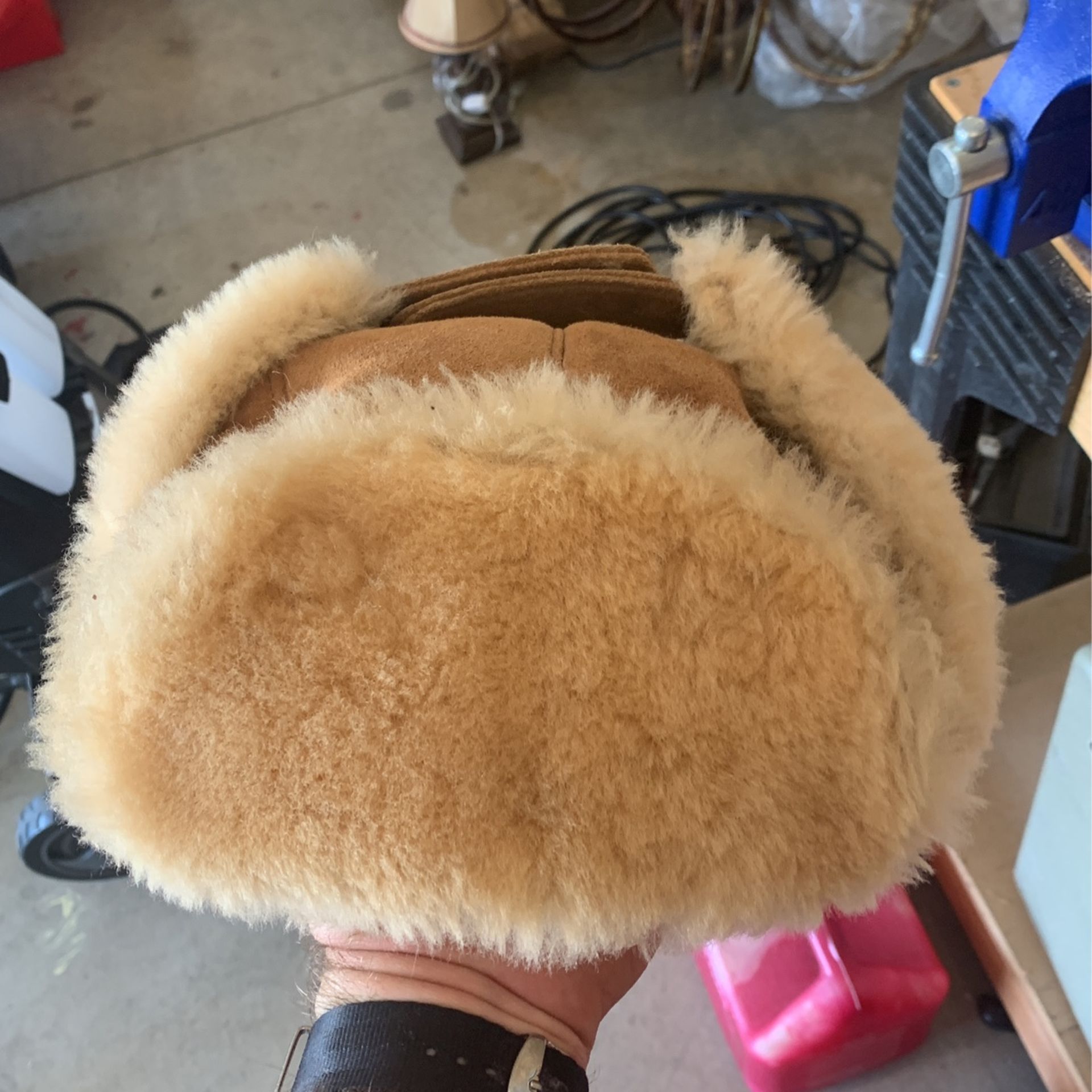 Winter Fur/leather Hat Size L Or XL
