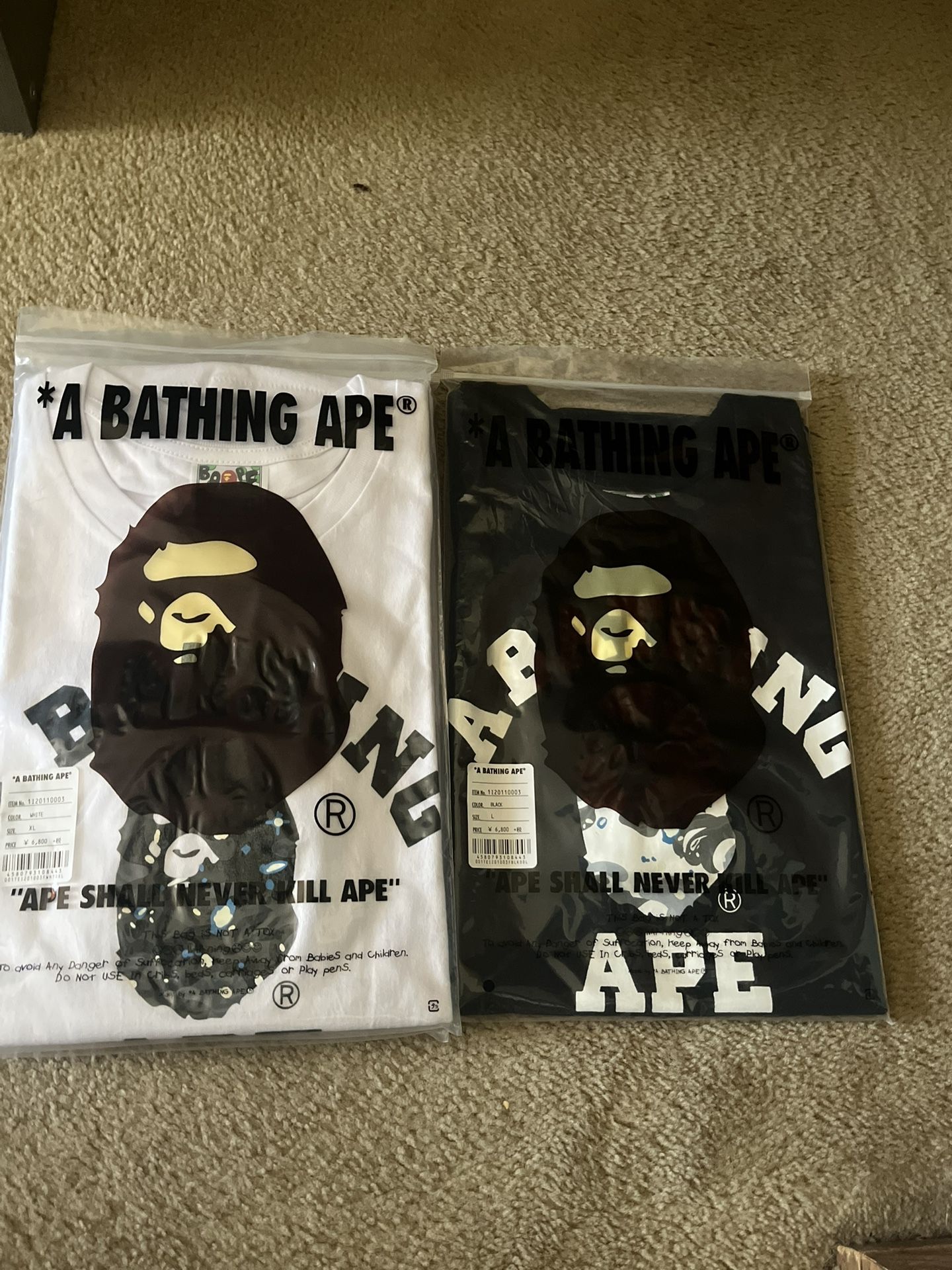 A Bathing Ape Space Galaxy T Shirts