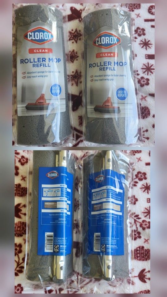 2 New Clorox Clean Roller Mop Refills $8