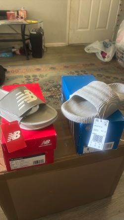 Brand new Adidas and new balance slides 8M
