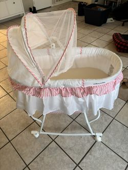 Pink Rocking Bassinet
