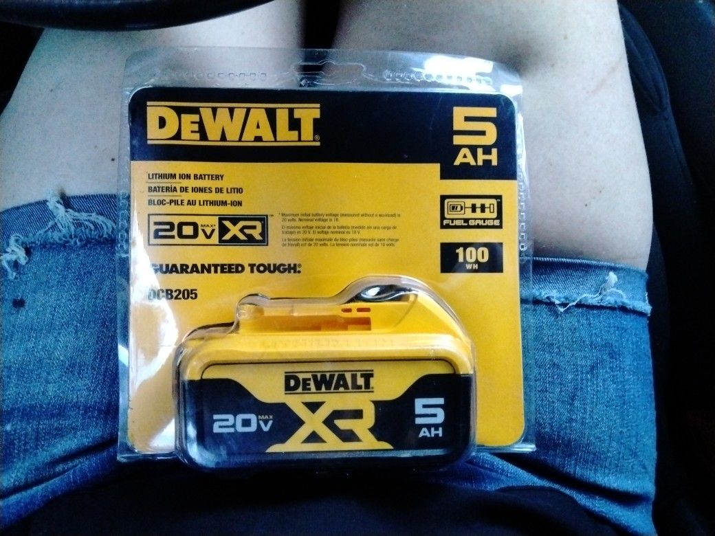 DeWalt Battery 20v XR 5ah
