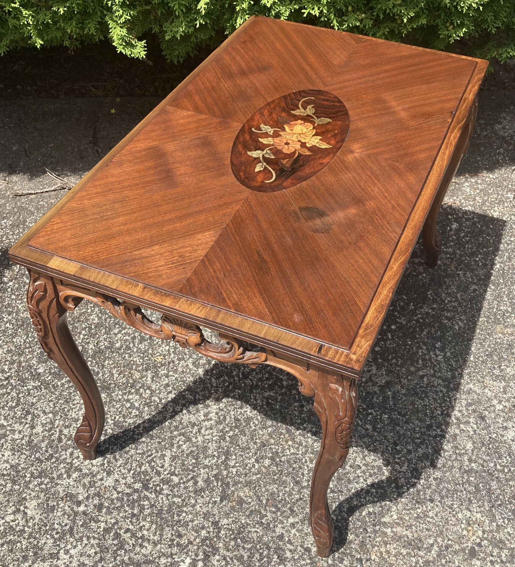 Antique Victorian end table not mid century modern