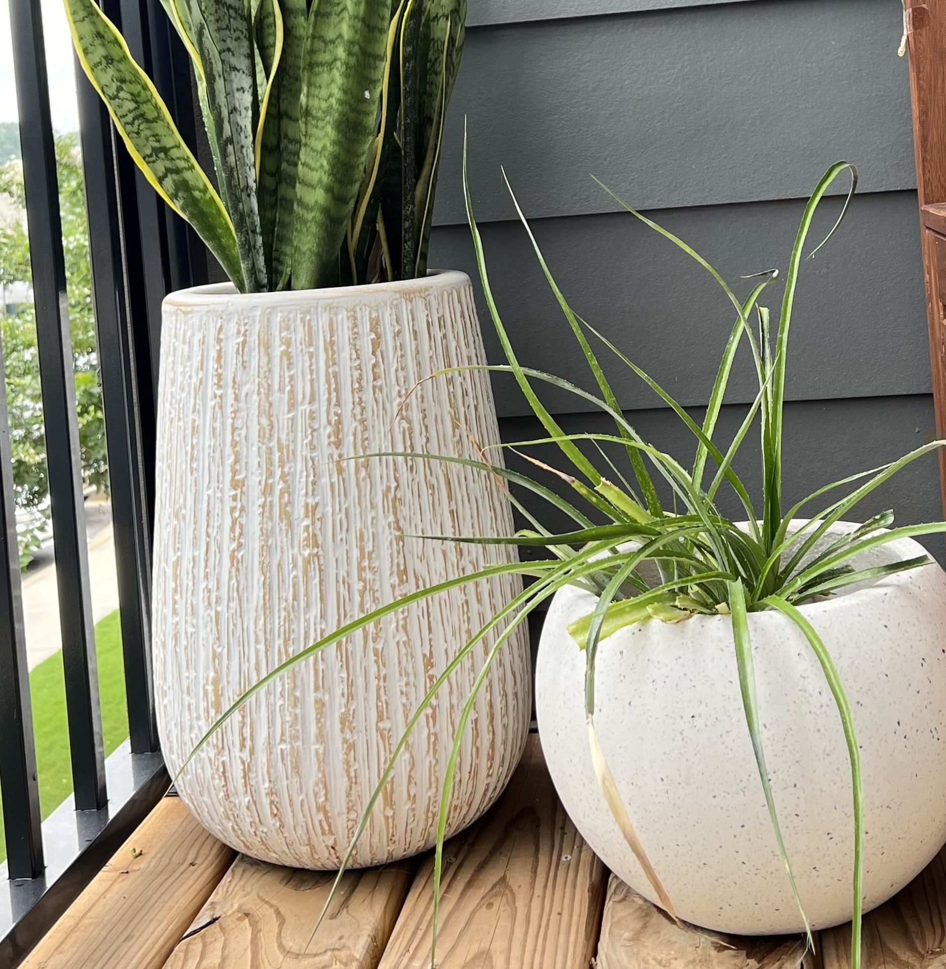 Ceramic plant pots (2)