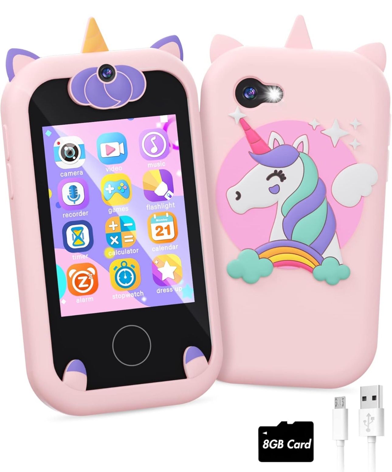 BRAND NEW Kids Smart Phone with 8G Memory Card for girls Age 3-10