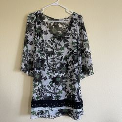 Fei NWOT mini dress size XS color in green black skirt coming with lining tank 100% polyester 