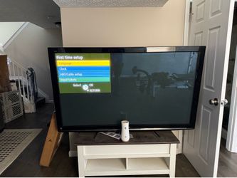 65” plasma flat screen & stand