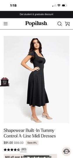 Women New Black Dress Pupilush Shapewear/Tummy Control . 