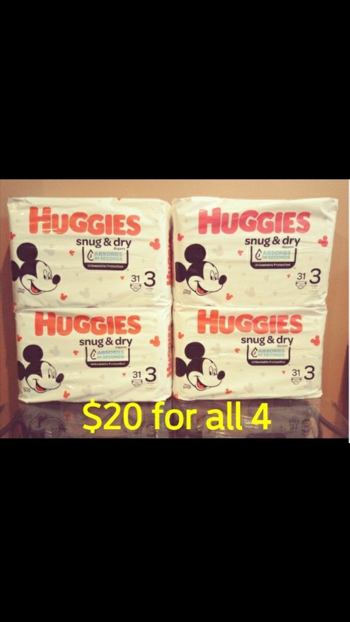Huggies Snug & Dry size 3 diapers pampers
