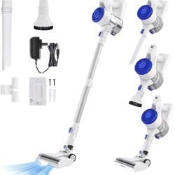 CareVac+ Cordless Stick Vacuum Cleaner Lightweight Upright for Carpet Hard Floor Pet Hair