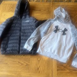 Youth Medium Boys Eddie Bower Jacket & UnderArmour Hoodie 