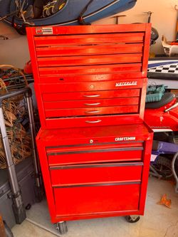Craftsman & Waterloo Red Rolling Tool Chest Combo