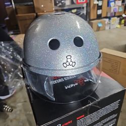 TRIPLE EIGHT Silver Glitter Girls Helmet 