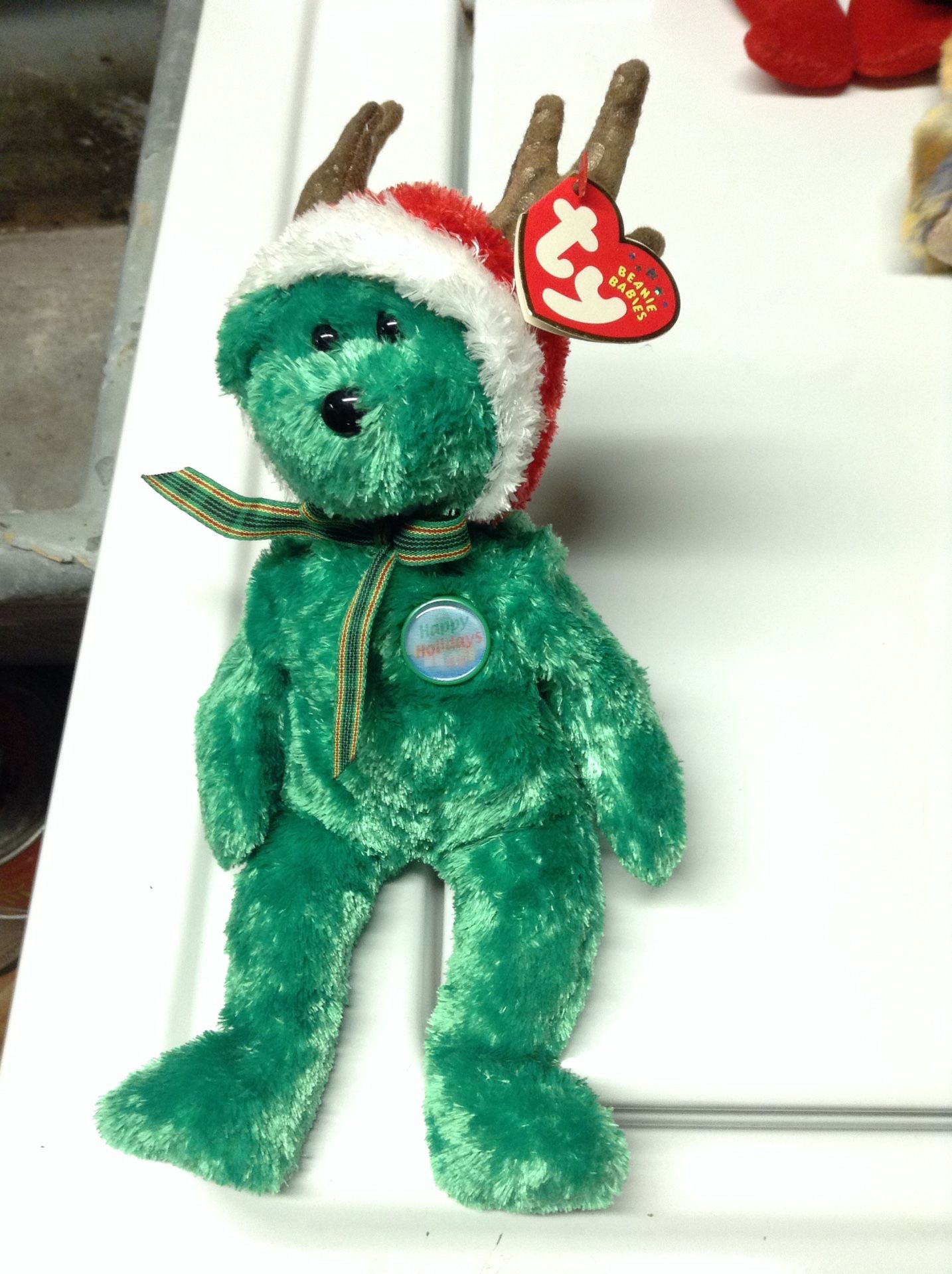 2002 holiday beanie baby bear