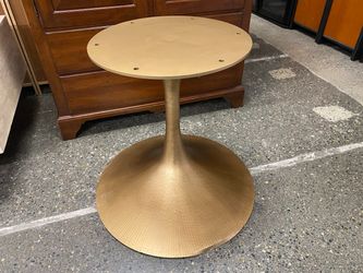 RESTORATION HARDWARE Aero Round Antique Brass Table Base