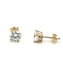 Woman’s Ladies 14k Yellow Gold Lab Grown Diamond Stud Earrings 1.50 CTW GP3107945