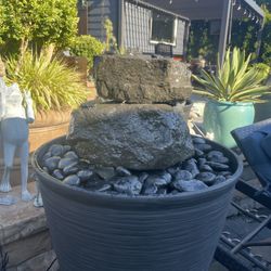 30” Custom Stacked Natural Basalt Rock Water Fountain Complete Package