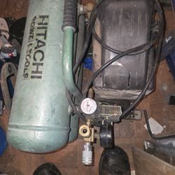 Hitachi Air Compressor Twin Tanks $150