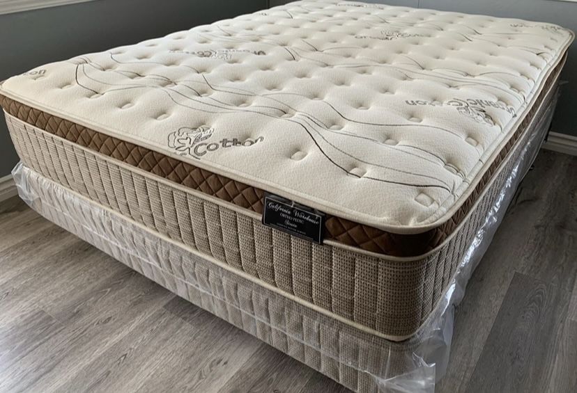 King Organic Cloud Edition Europillow Top 12inch Mattress!!