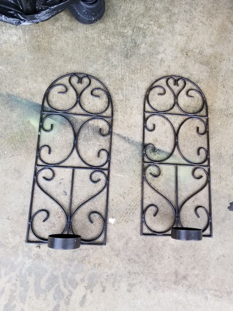 Wall mounted candle holders