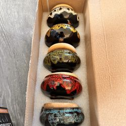 Set Of 5 Planters/ Candle Holders (brand New)