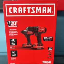 Craftsman CMCK200C2 V20 Lithium Heavy Duty Portable Power 2 Tool Combo Kit
